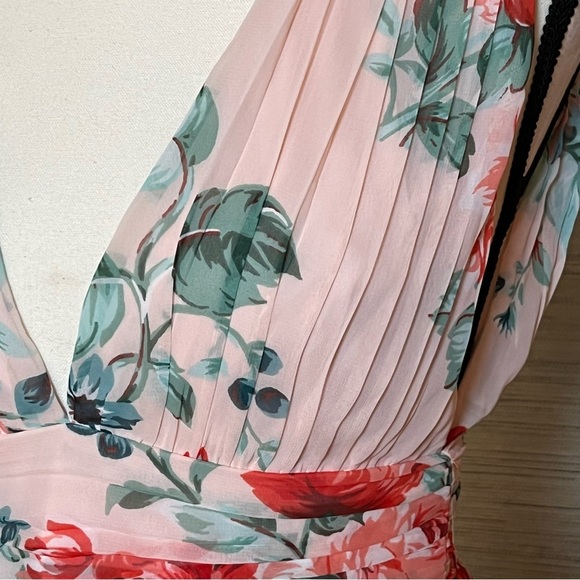Lulus Garden Meandering Blush Floral Print Maxi Dress Size Small Pink Peach NWT - Picture 11 of 14